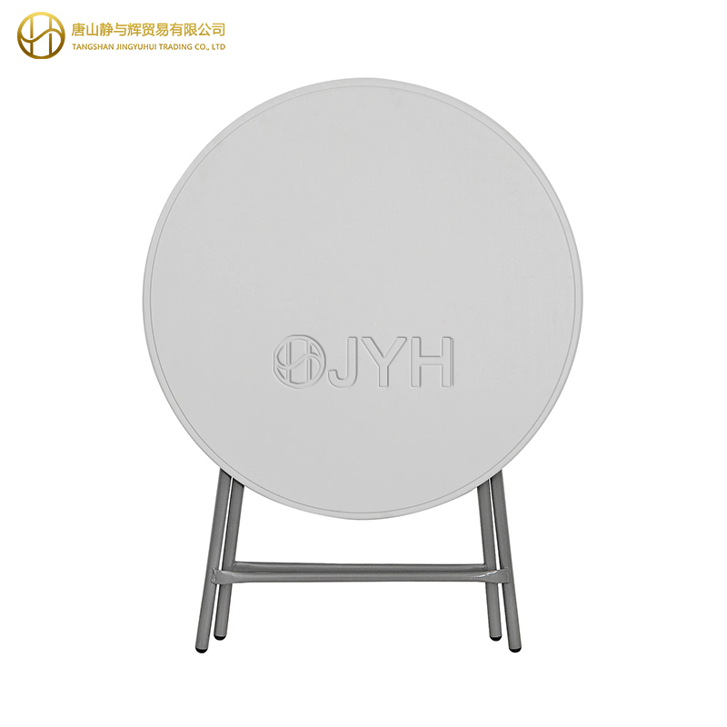 32"Round HDPE Plastic Folding Table - 2.6ft (80cm) - Image 4