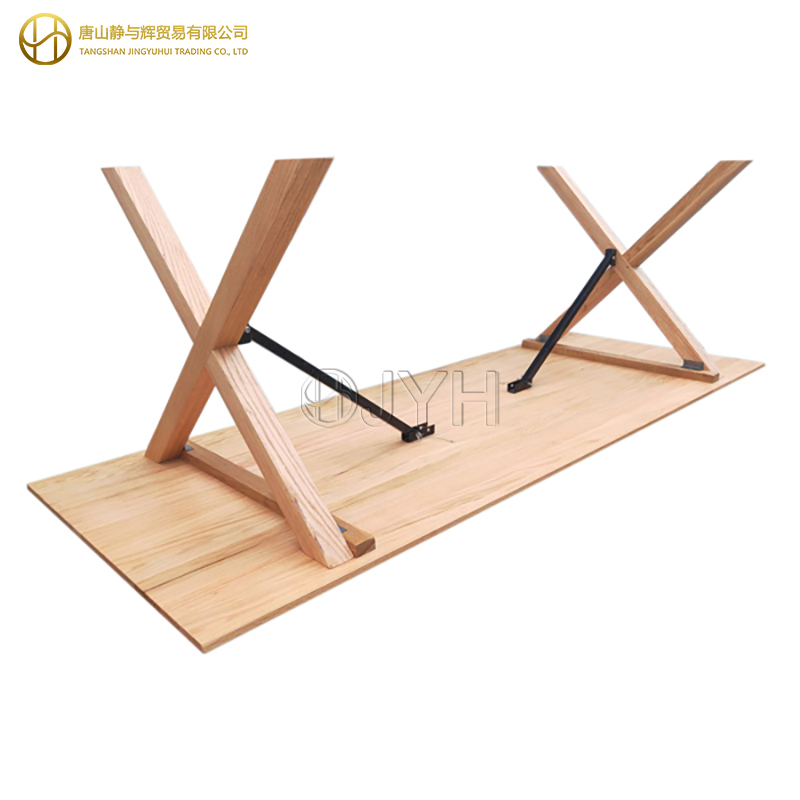 Rectangle X Cross Leg Solid Pine Folding Farm Table - Image 5