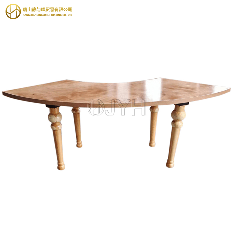 Wooden Serpentine Farm Table