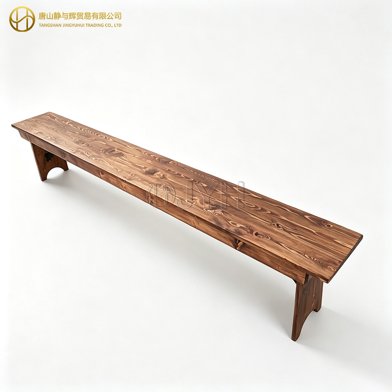 Rectangle Wooden Farmhouse Table Bench - Image 3