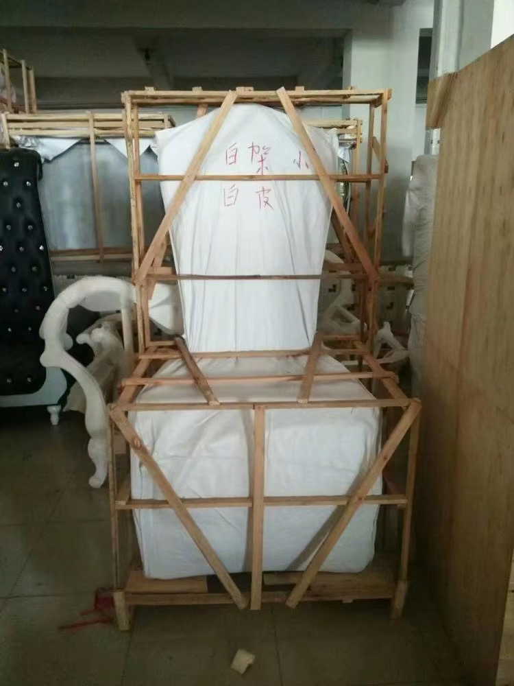 Luxury Gold White Wedding Throne Chair High Back King Queen Chair - Image 10