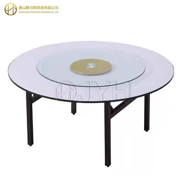6ft PVC Tabletop Plywood Round Folding Banquet Table(180cm)