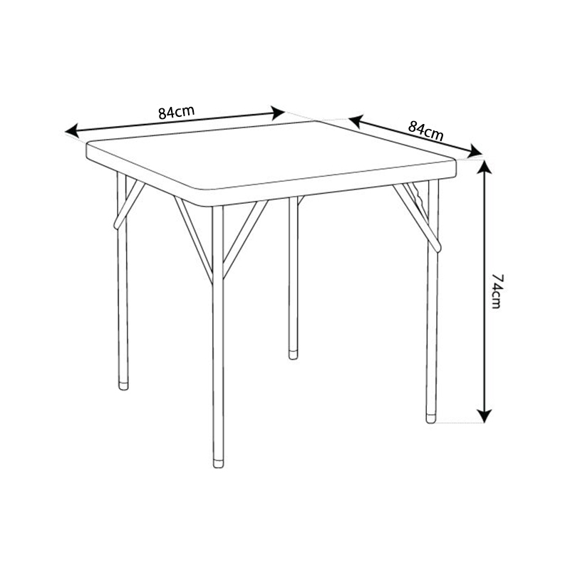 Square HDPE Plastic Folding Table - Image 10