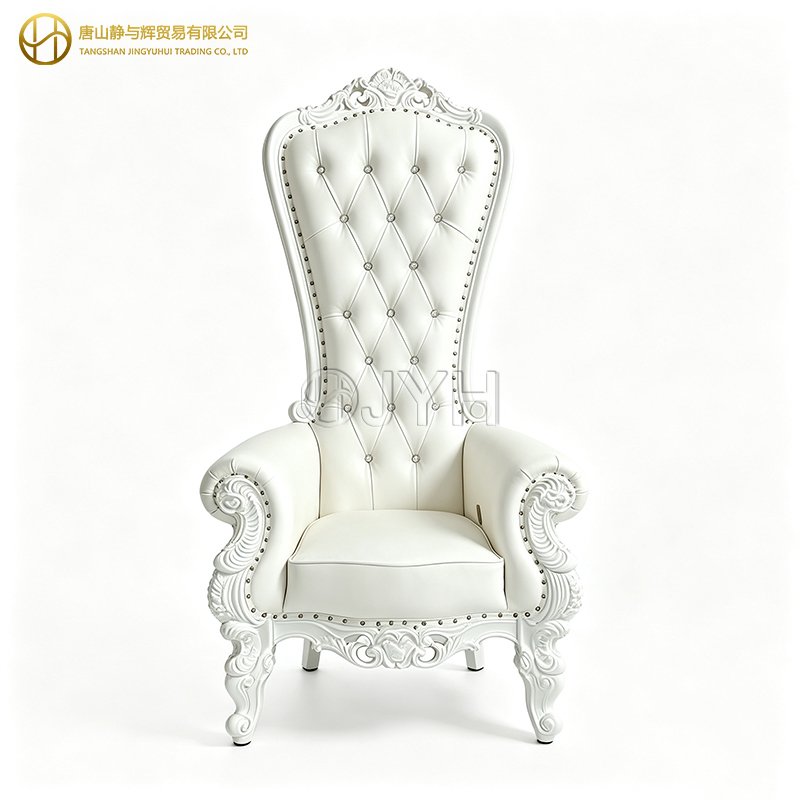 Royal Luxury High Back Curved Wedding King Throne Chair - Image 4