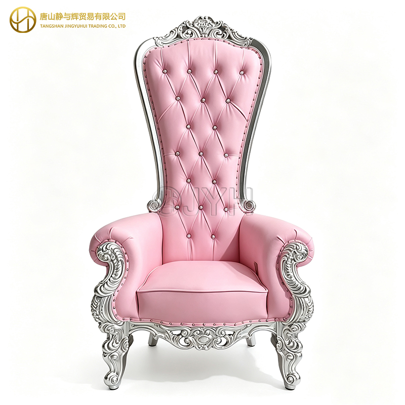 Royal Luxury High Back Curved Wedding King Throne Chair - Image 3