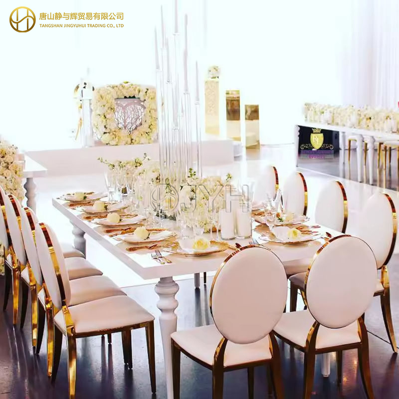 Gold O Back Stainless Steel Wedding Chair - Image 6