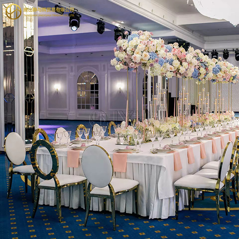 Gold O Back Stainless Steel Wedding Chair - Image 7