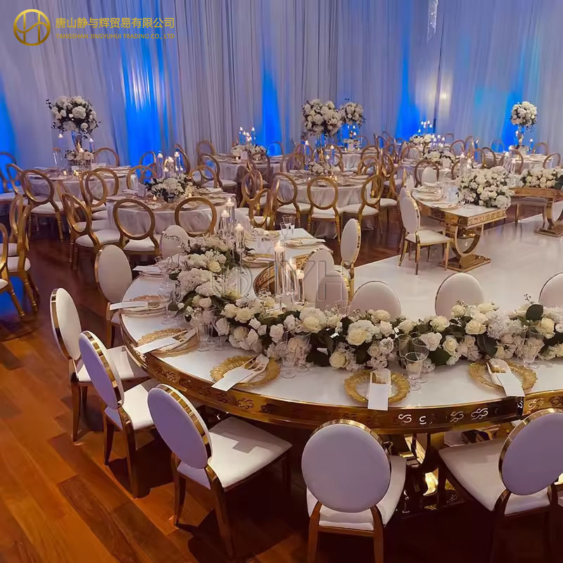 Gold O Back Stainless Steel Wedding Chair - Image 8